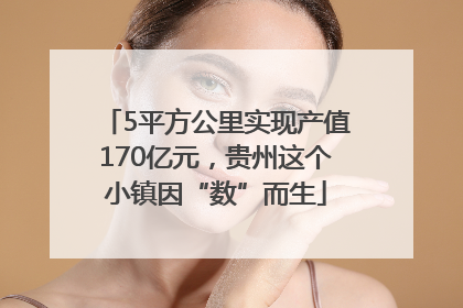 5平方公里实现产值170亿元，贵州这个小镇因“数”而生